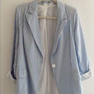 Talulah Blue & White Seersucker Blazer AND shorts